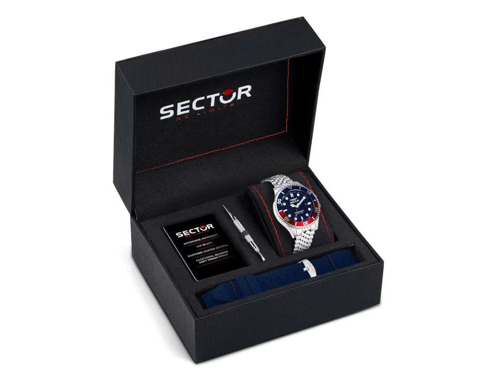 Sector No Limits 230 Automatic Watch, Blue, 43 mm, R3223161018 - Image 6