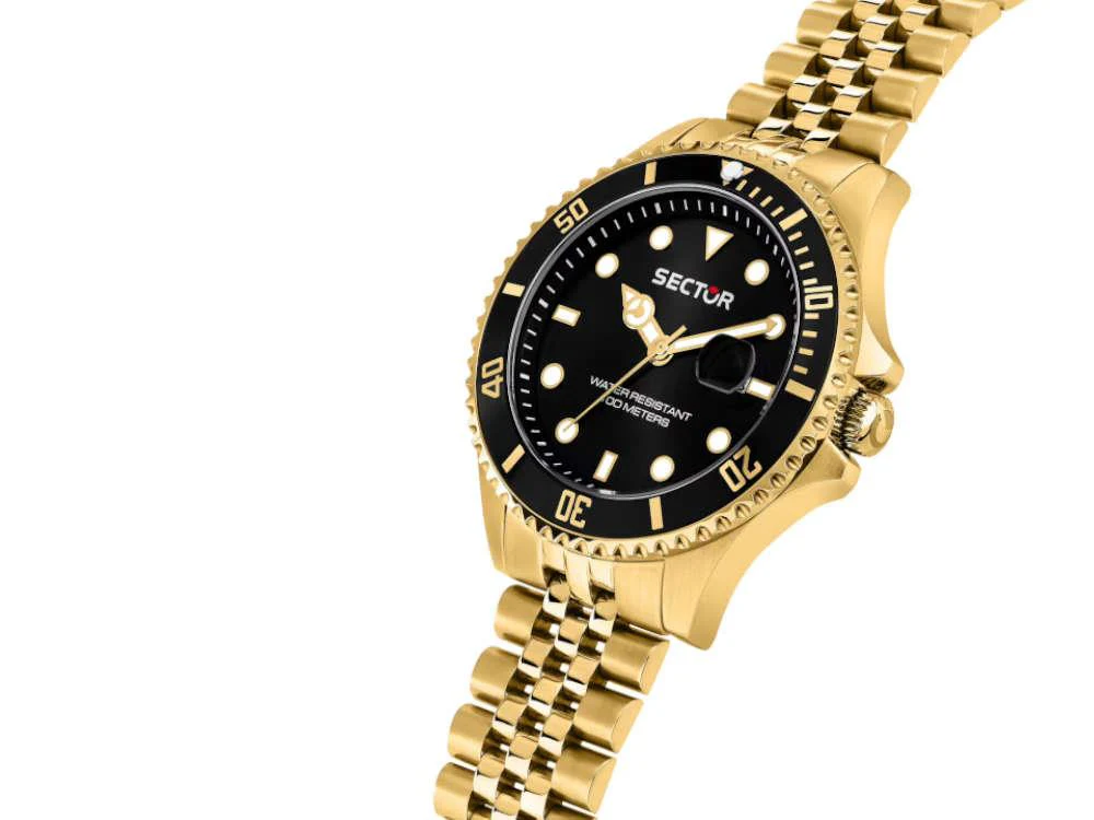 Sector No Limits 230 Quartz Watch, PVD Gold, Black, 43 mm, R3253161051 - Image 5