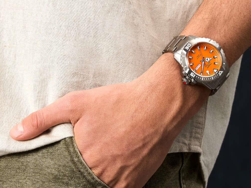 Sector No Limits Legend Automatic Watch, Titanium, Orange, 43 mm, R3223135005 - Image 7
