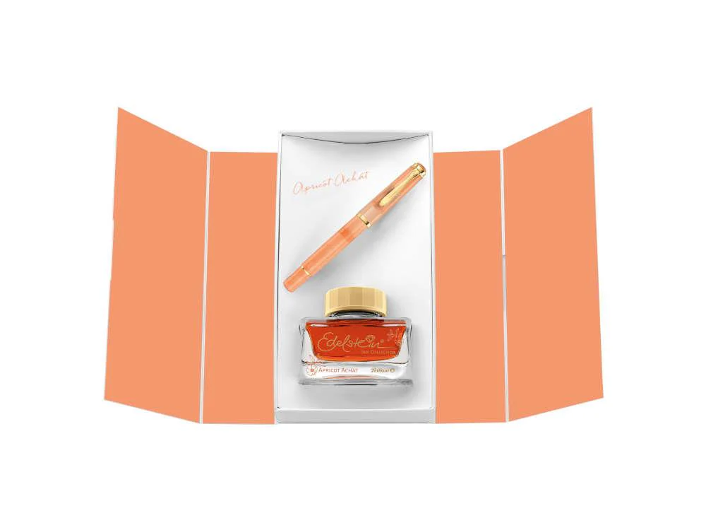 Set Pelikan M200 Apricot Achat Fountain Pen, Special edition, 400200492