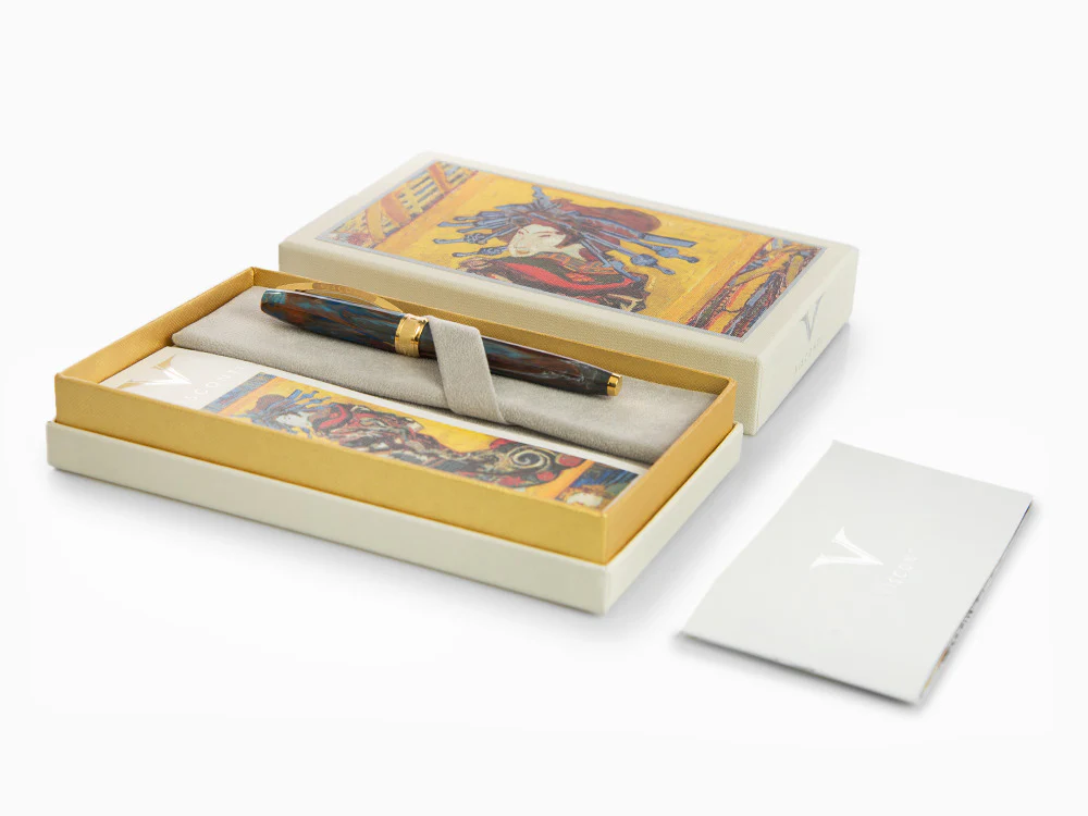 Set Visconti Van Gogh Oiran Rollerball pen, Gold plated, Violet KP12-22-RB - Image 10