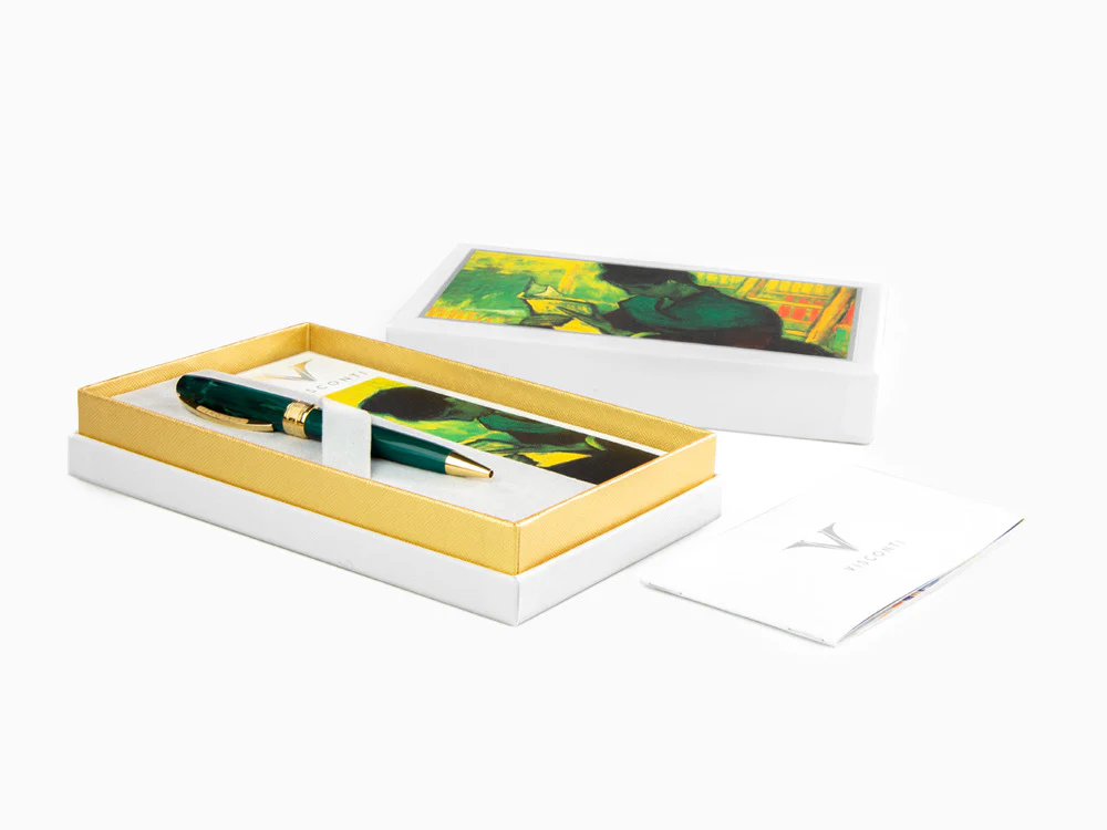 Set Visconti Van Gogh The Novel Reader Ballpoint pen, Resin, Green, KP12-20-BP - Image 8