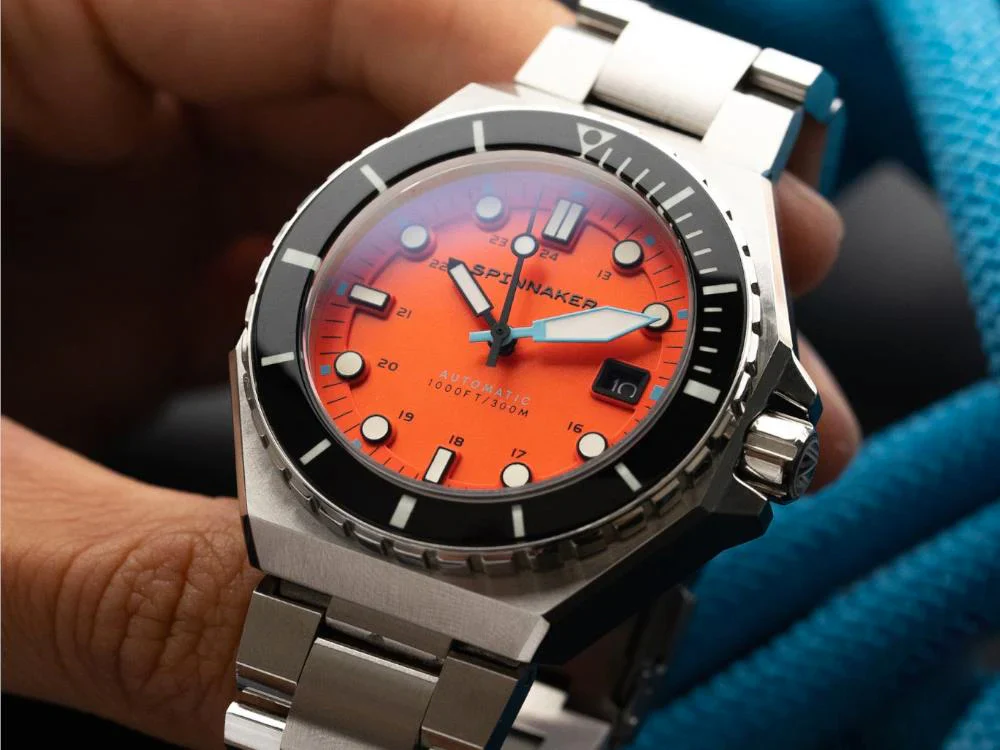 Spinnaker Dumas Tangerine Automatic Watch, Orange, 44 mm, 30 atm, SP-5081-BB - Image 8
