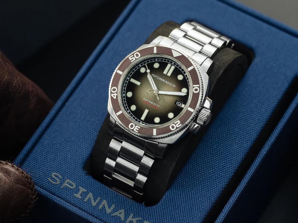 Spinnaker Hull Harvest Brown Automatic Watch, Brown, 42 mm, 30 atm, SP-5088-44 - Image 3