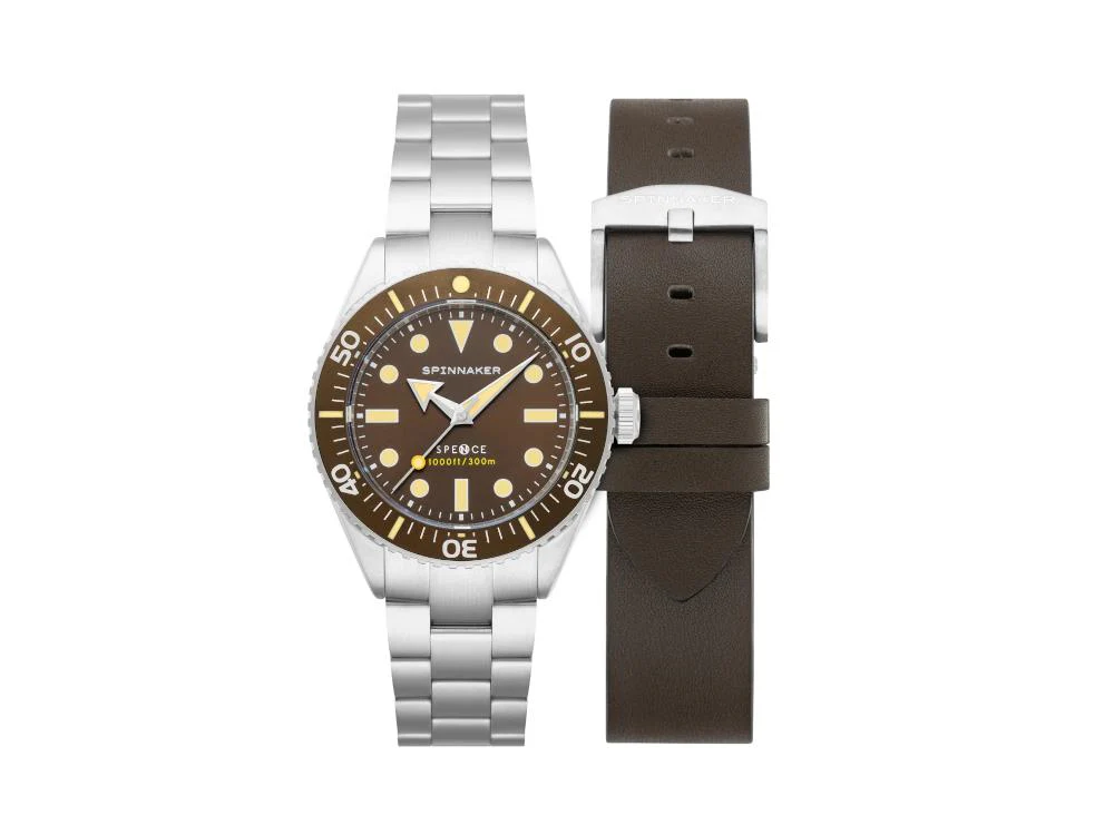 Spinnaker Spence Hickory Brown Automatic Watch, Brown, 40 mm, 30 atm, SP-5097-33 - Image 2