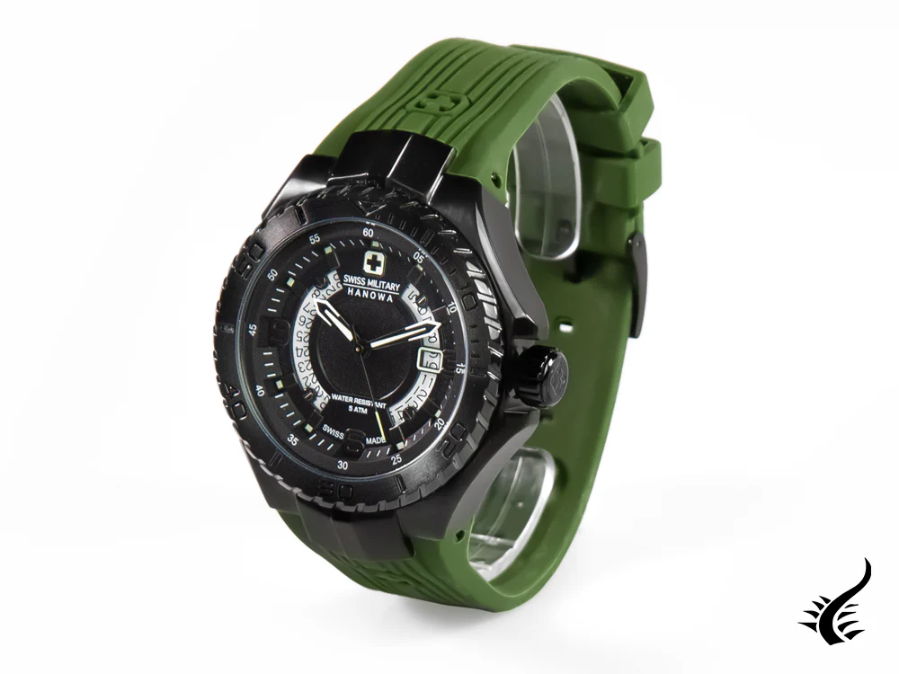 Swiss Military Hanowa Aqua Seaman Quartz Watch, Black, PVD, 6-4327.13.007.06 - Image 4