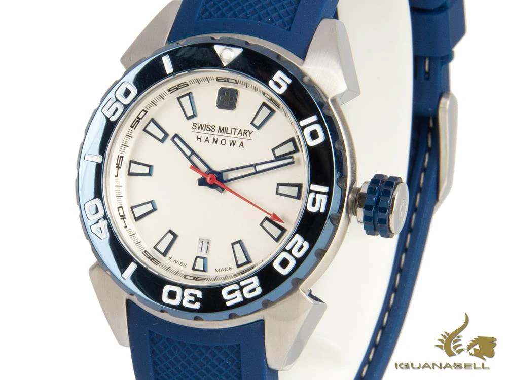 Swiss Military Hanowa Scuba Diver Lady Quartz Watch, White, 6-6323.04.001 - Image 7