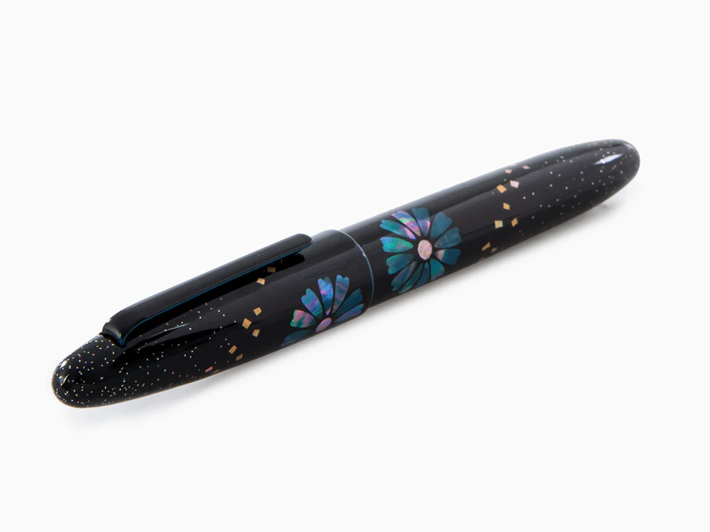Taccia Miyabi Bon-Bori LE Blue Daisies Fountain Pen, TMS-2395F-BD - Image 6