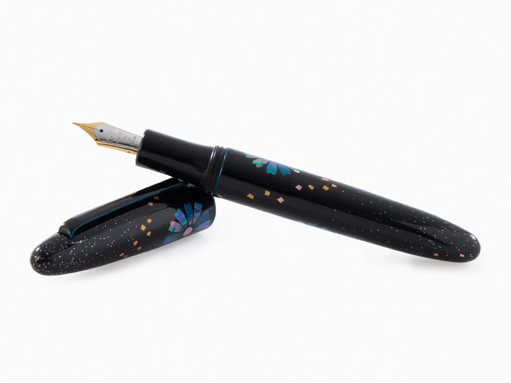 Taccia Miyabi Bon-Bori LE Blue Daisies Fountain Pen, TMS-2395F-BD - Image 8
