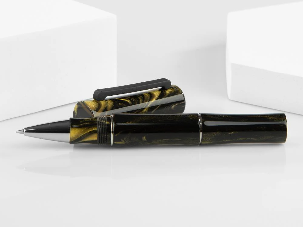 Tibaldi Bamboo Dust Rollerball pen, Resin, Black, Palladium, BMB-3D395-RB - Image 7