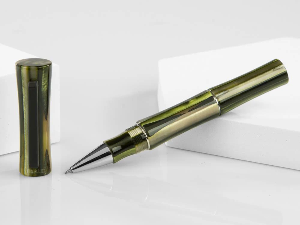 Tibaldi Bamboo Forest Rollerball pen, Resin, Green, Palladium, BMB-73-RB - Image 2