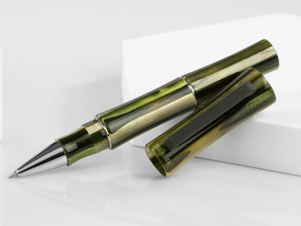 Tibaldi Bamboo Forest Rollerball pen, Resin, Green, Palladium, BMB-73-RB - Image 4