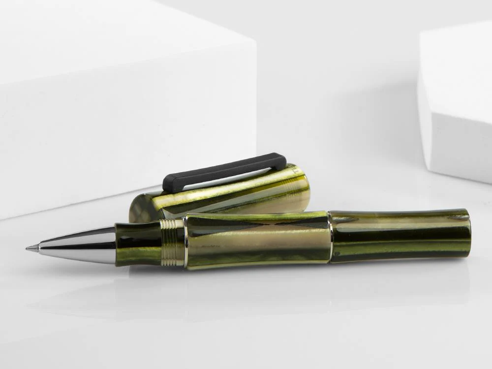 Tibaldi Bamboo Forest Rollerball pen, Resin, Green, Palladium, BMB-73-RB - Image 7