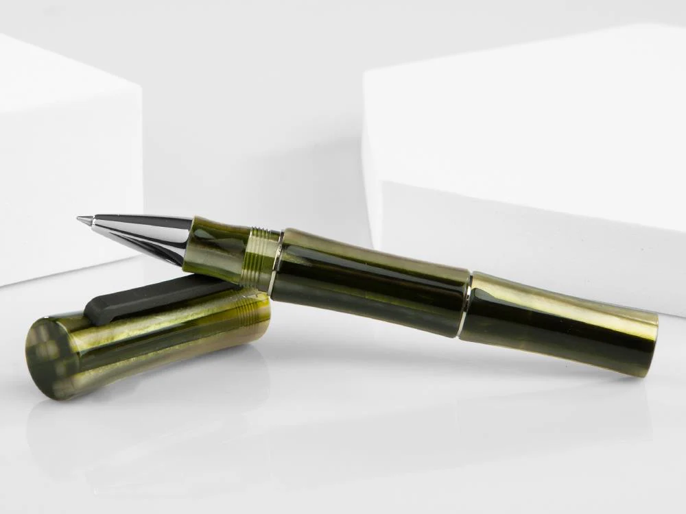 Tibaldi Bamboo Forest Rollerball pen, Resin, Green, Palladium, BMB-73-RB - Image 8