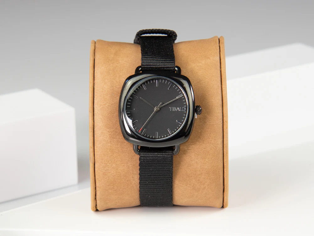 Tibaldi Ladies Quartz Watch, Black, 32 mm, Fabric strap, TMF-237-GG - Image 2