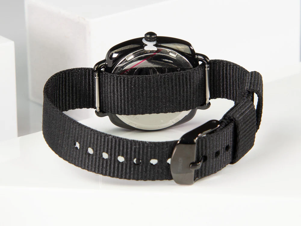 Tibaldi Ladies Quartz Watch, Black, 32 mm, Fabric strap, TMF-237-GG - Image 5
