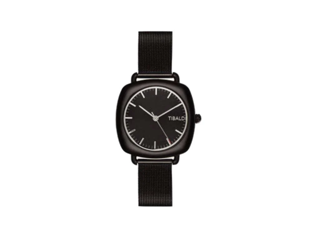 Tibaldi Ladies Quartz Watch, Black, 32 mm, Mesh strap, TMF-237-MM