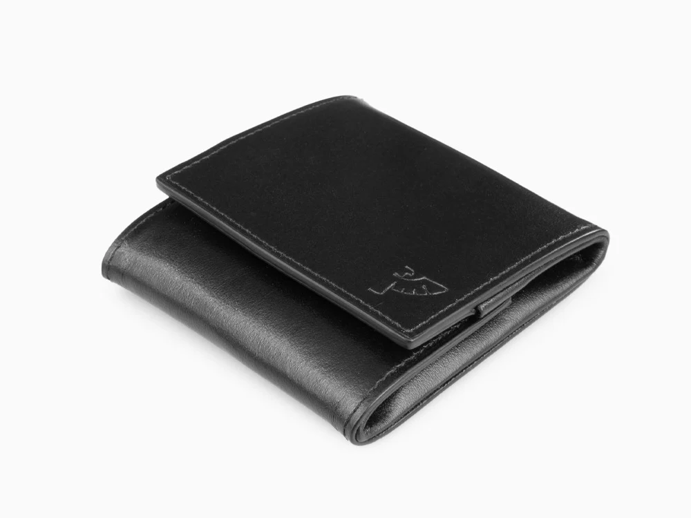Tibaldi Leather Coin Pouch, Black, Leather, Cotton, LTM-CP - Image 2