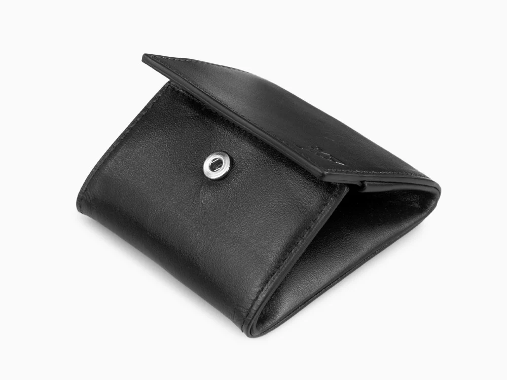 Tibaldi Leather Coin Pouch, Black, Leather, Cotton, LTM-CP - Image 3
