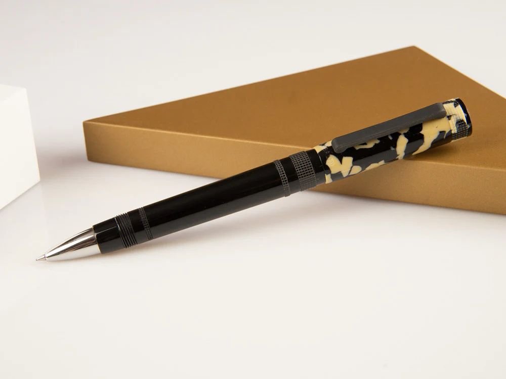 Tibaldi Perfecta Tortoise Beige Rollerball pen, Resin, Palladium, PFC-958-RB - Image 2