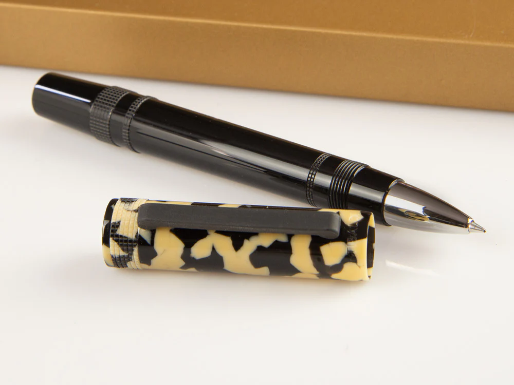 Tibaldi Perfecta Tortoise Beige Rollerball pen, Resin, Palladium, PFC-958-RB - Image 3