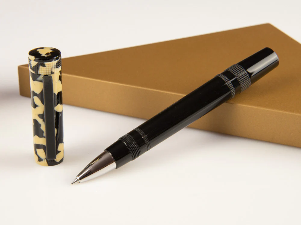 Tibaldi Perfecta Tortoise Beige Rollerball pen, Resin, Palladium, PFC-958-RB - Image 7