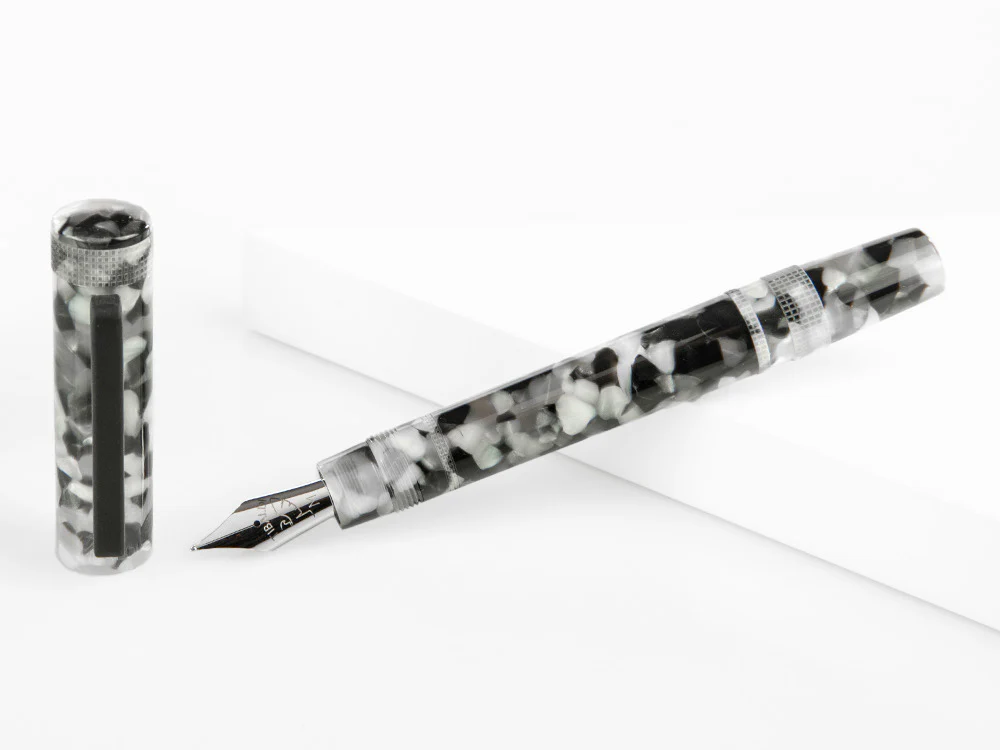 Tibaldi Perfecta Vinyl Stonewash Full Grey Fountain Pen, PFC-R780-FP - Image 2
