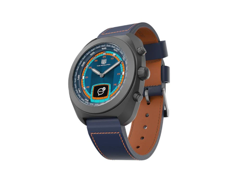 Time Revolution Hybrid 01 Aurora PVDHybrid Watch, Blue, 42 mm, TR01.4B-1 - Image 2