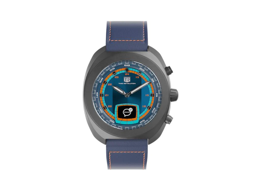 Time Revolution Hybrid 01 Aurora PVDHybrid Watch, Blue, 42 mm, TR01.4B-1 - Image 4