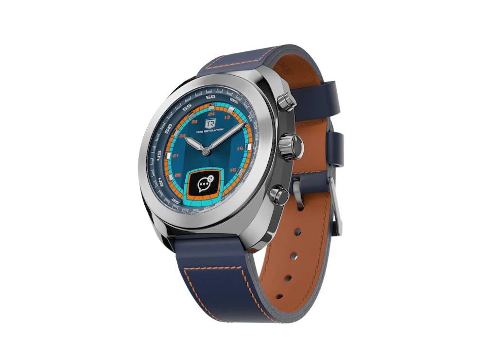 Time Revolution Hybrid 01 Aurora SS Hybrid Watch, Blue, 42 mm, TR01.4S-1 - Image 2