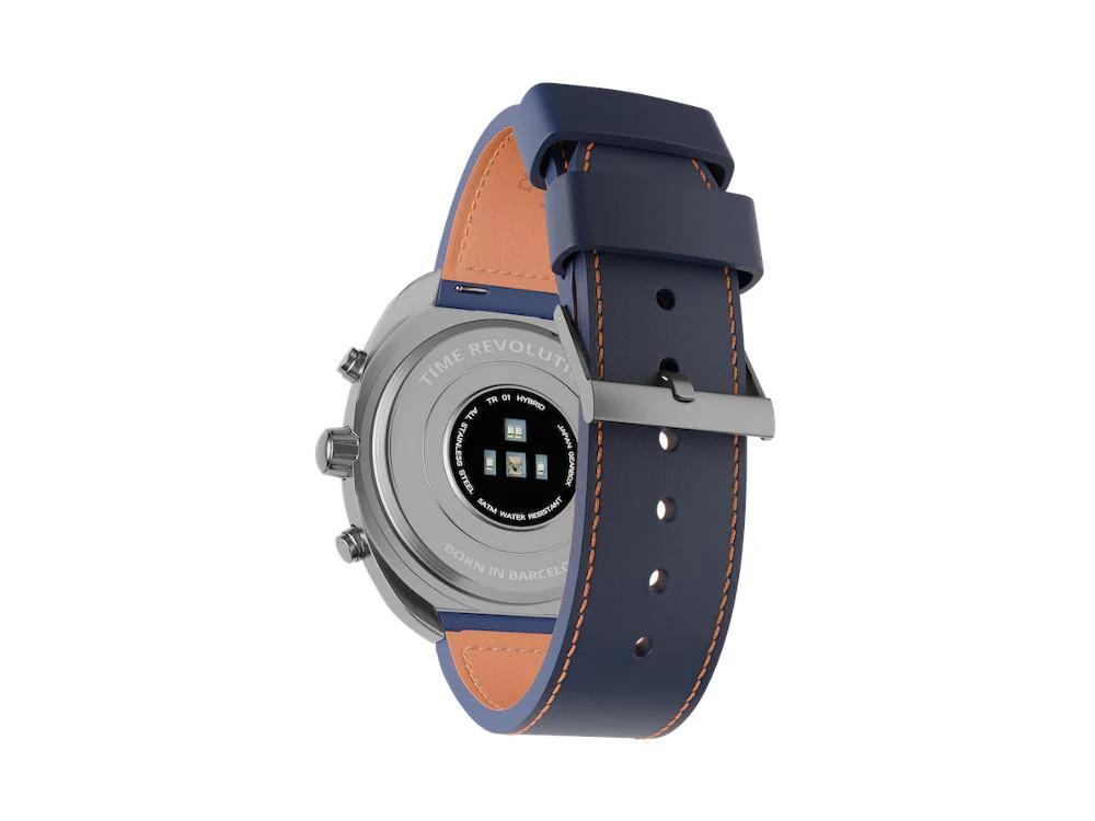 Time Revolution Hybrid 01 Aurora SS Hybrid Watch, Blue, 42 mm, TR01.4S-1 - Image 3