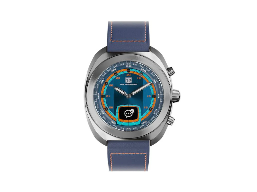 Time Revolution Hybrid 01 Aurora SS Hybrid Watch, Blue, 42 mm, TR01.4S-1 - Image 4