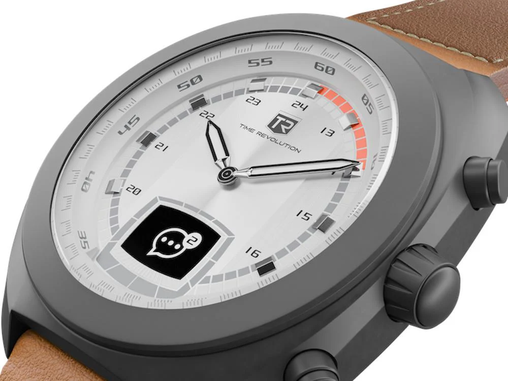 Time Revolution Hybrid 01 Glacier PVD Hybrid Watch, Grey, 42 mm, TR01.4B-1-1 - Image 5