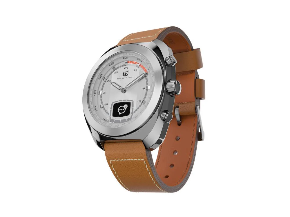 Time Revolution Hybrid 01 Glacier SS Hybrid Watch, Grey, 42 mm, TR01.4S-2 - Image 2
