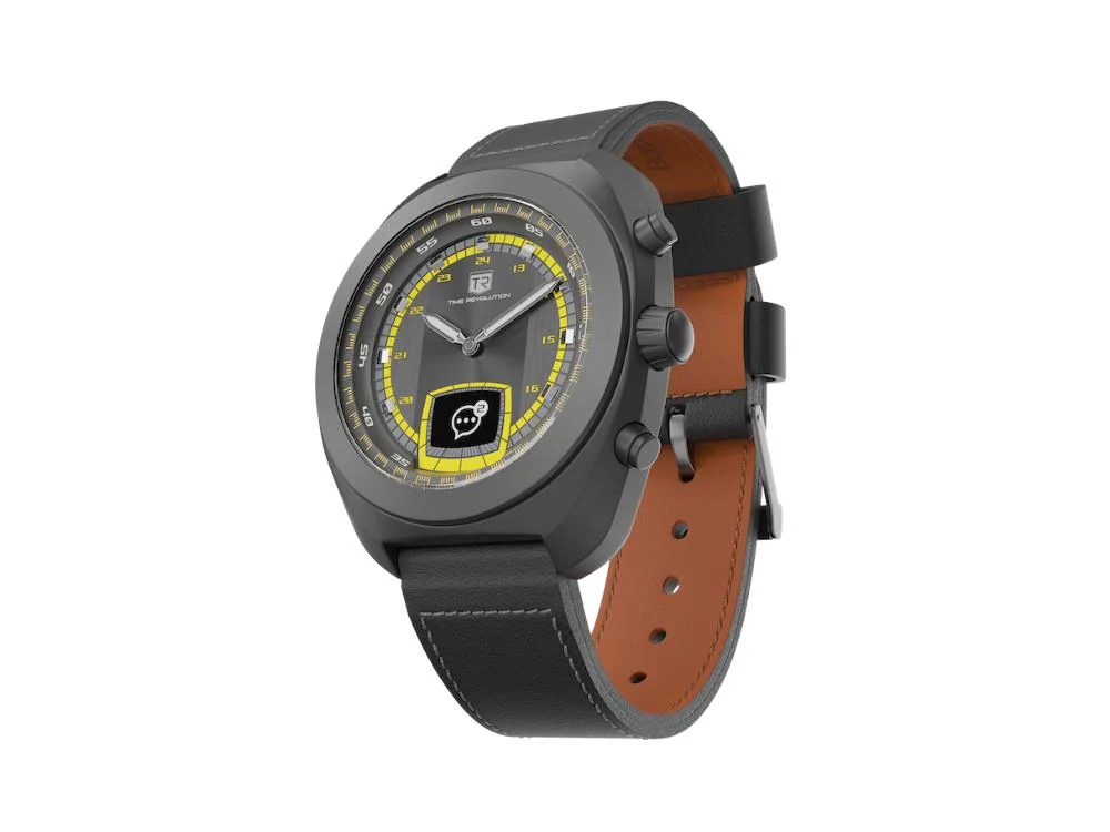 Time Revolution Hybrid 01 Thunder PVD Hybrid Watch, Black, 42 mm, TR01.4B - Image 2