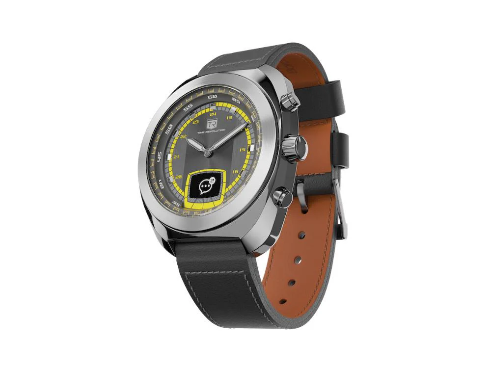 Time Revolution Hybrid 01 Thunder SS Hybrid Watch, Black, 42 mm, TR01.4S - Image 2