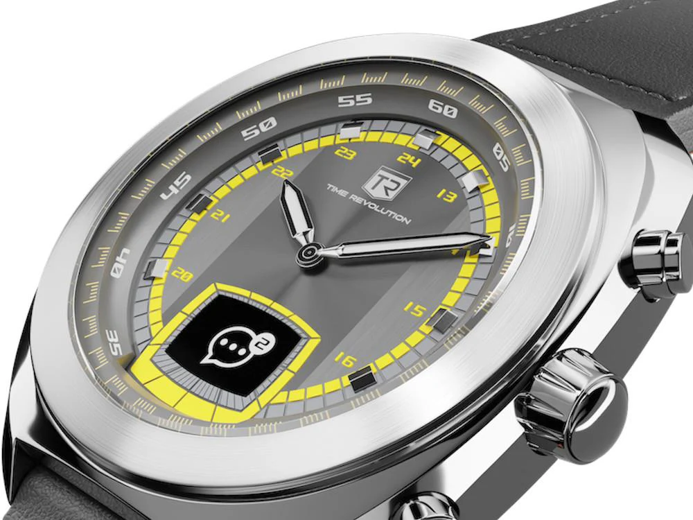 Time Revolution Hybrid 01 Thunder SS Hybrid Watch, Black, 42 mm, TR01.4S - Image 5