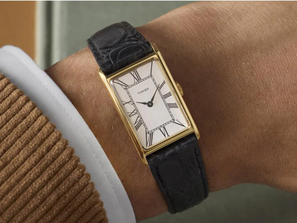 Timex 1976 Dress Rectangle Reissue Quartz Watch, White, TW2Y56200 - Image 7