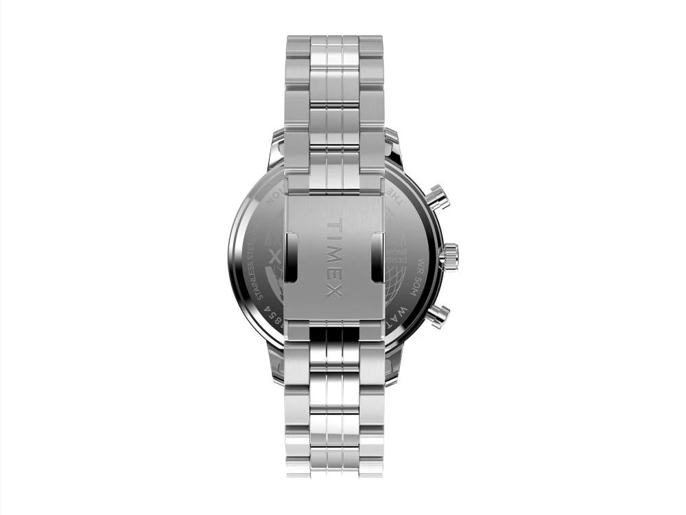 Timex Chicago Multi-Function Quartz Watch, Recycled Steel, 45 mm, TW2Y21500 - Image 3