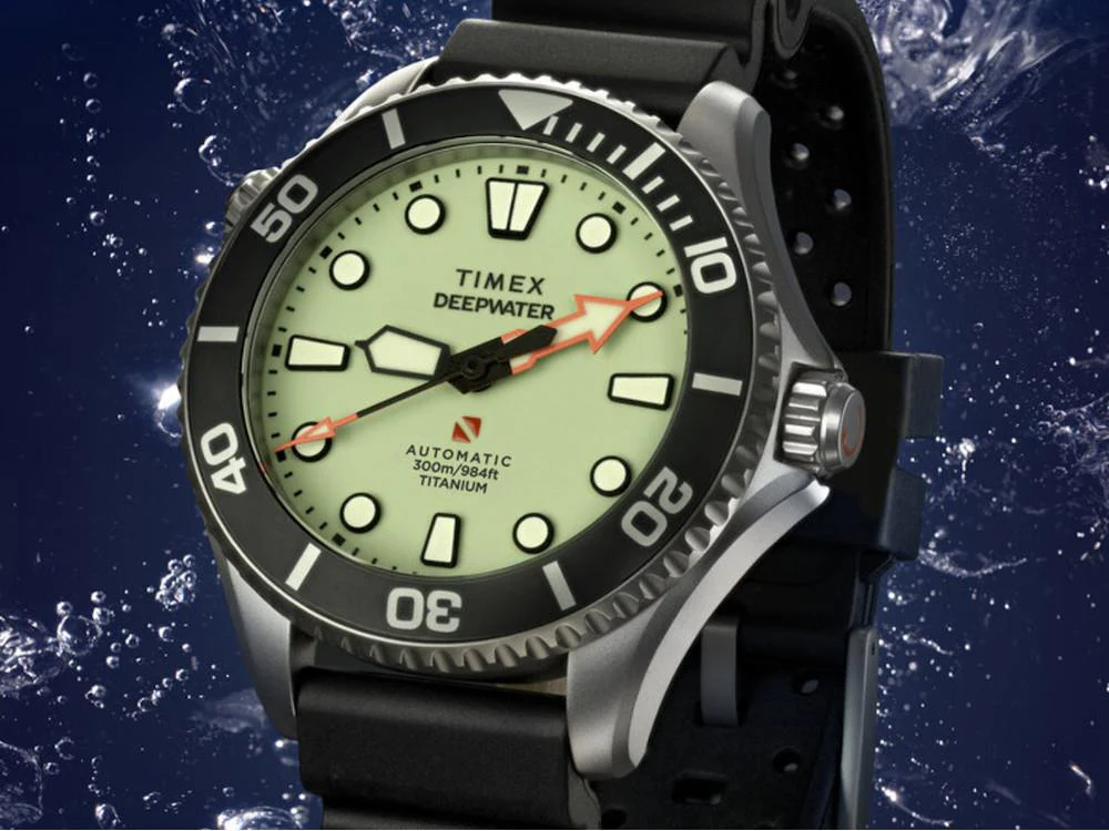 Timex DeepWater Meridian 300 HEV Automatic Watch, Titanium, 44 mm, TW2Y48300 - Image 4