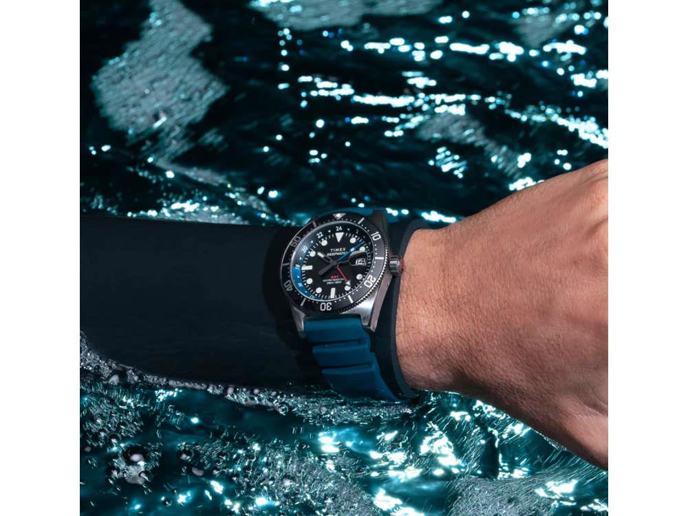 Timex DeepWater Reef 200 Quartz Watch, Blue, 41 mm, TW2W74600 - Image 6