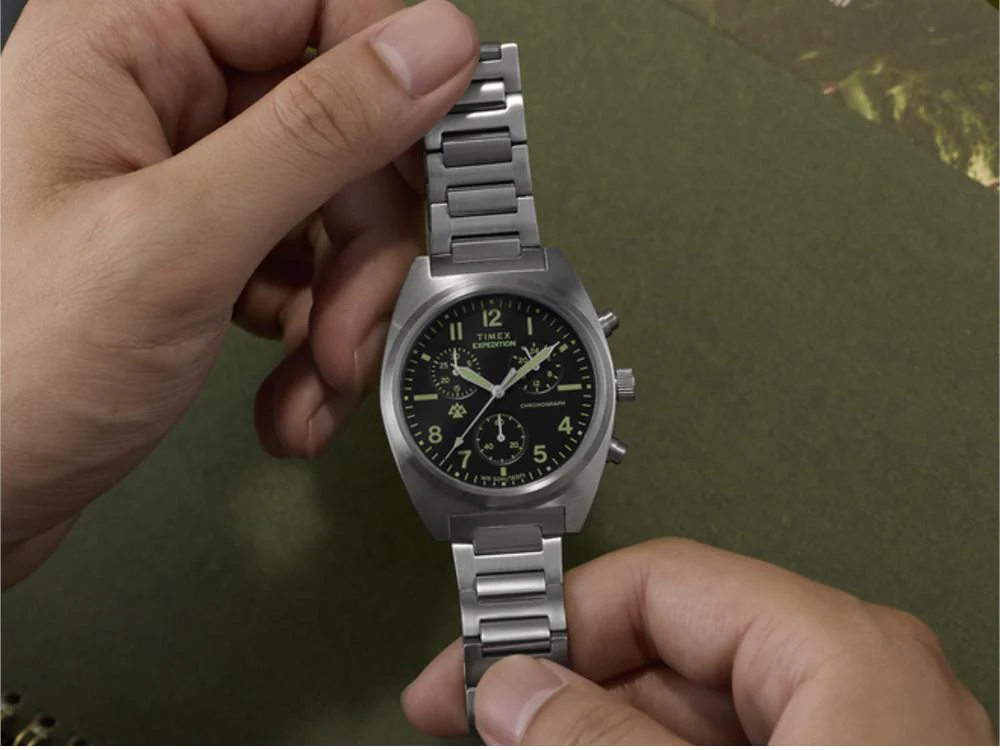 Timex Expedition Capstone Chrono Quartz Watch, Black, 41 mm, TW2Y61200 - Image 7