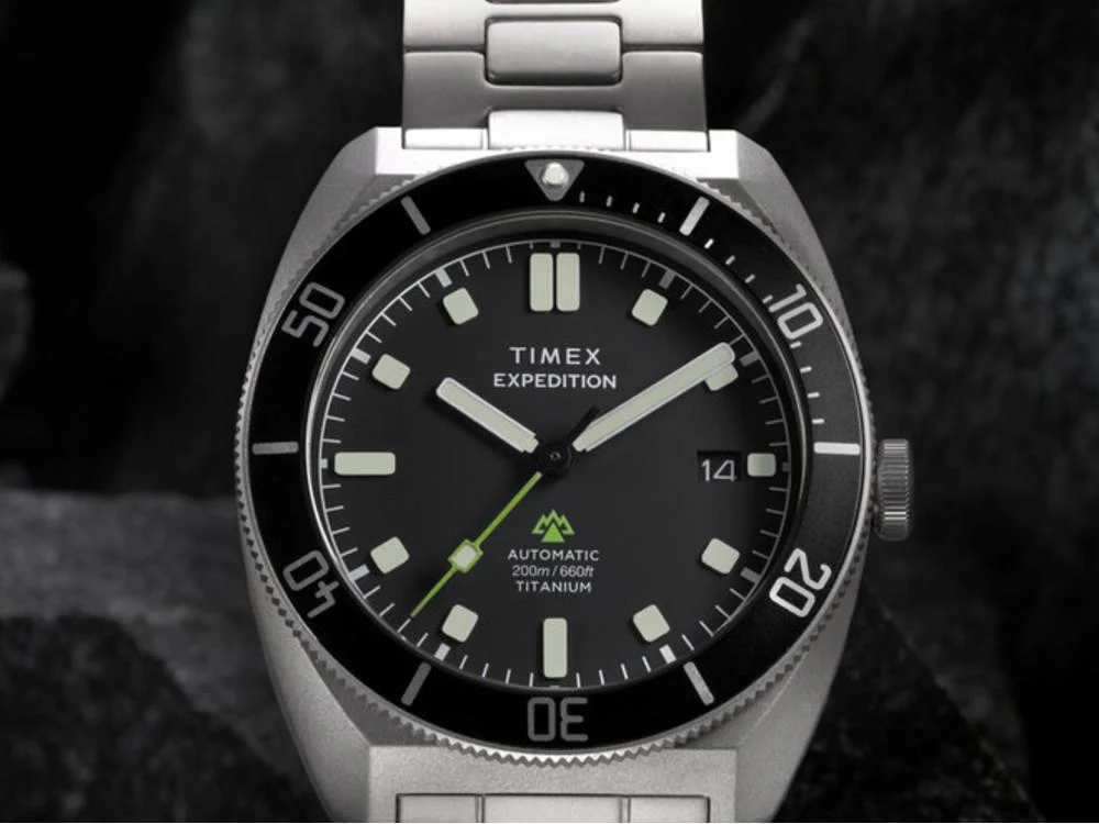 Timex Expedition Pioneer Titanium Automatic Watch, Black, 41 mm, TW2Y63800 - Image 6