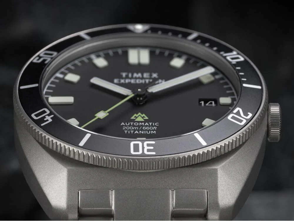 Timex Expedition Pioneer Titanium Automatic Watch, Black, 41 mm, TW2Y63800 - Image 7