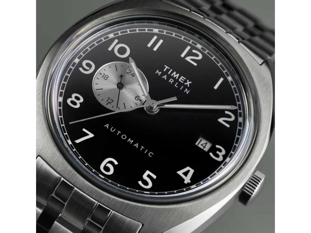 Timex Marlin Automatic Watch, Black, 39 mm, TW2W58800 - Image 6