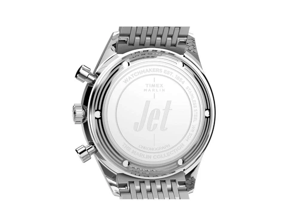 Timex Marlin Jet Quartz Watch, Silver, 40 mm, Chronograph, TW2Y24600 - Image 5