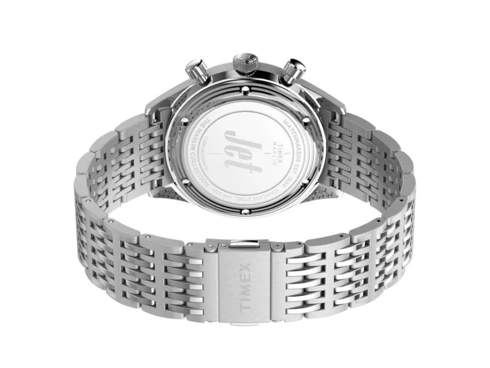 Timex Marlin Jet Quartz Watch, Silver, 40 mm, Chronograph, TW2Y24600 - Image 6
