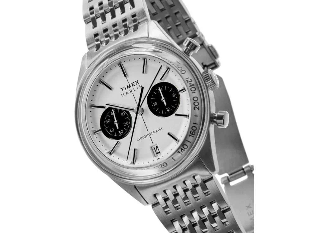 Timex Marlin Jet Quartz Watch, Silver, 40 mm, Chronograph, TW2Y24600 - Image 7