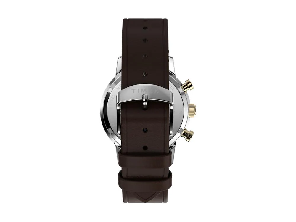 Timex Marlin Men's Leather Quartz Watch, Blue, 40 mm, TW2W60400A - Image 4