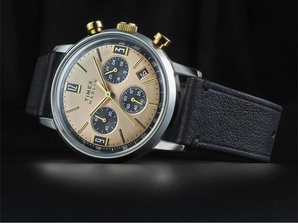 Timex Marlin Quartz Watch, Bronze, 40 mm, Chronograph, TW2W60300A - Image 5